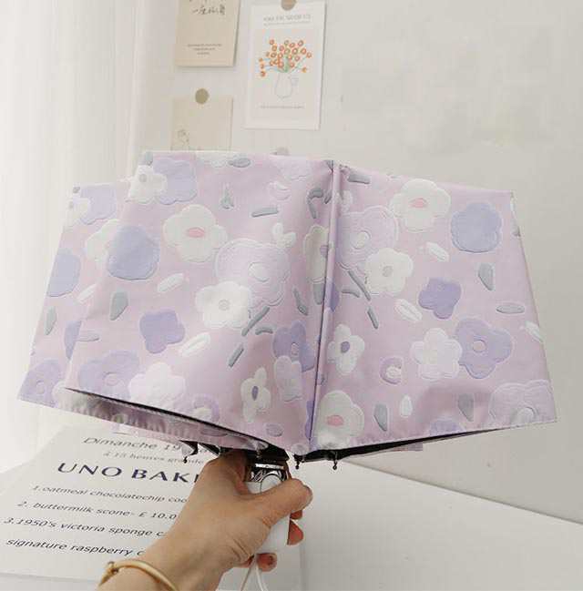 日傘 完全遮光 折りたたみ傘 ワンタッチ 自動開閉 晴雨兼用 雨傘 花柄 遮光 軽量 UVカット コンパクト レディース 梅雨対策 2色選ぶ